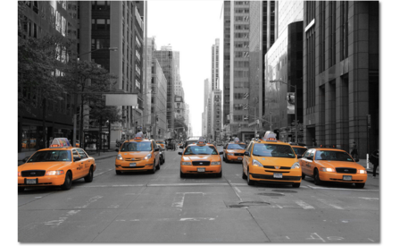 Taxi&#039;s on 5th Avenue New York