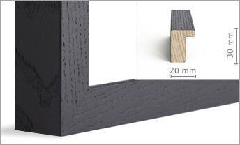 Lijst Massief Hout Zwart